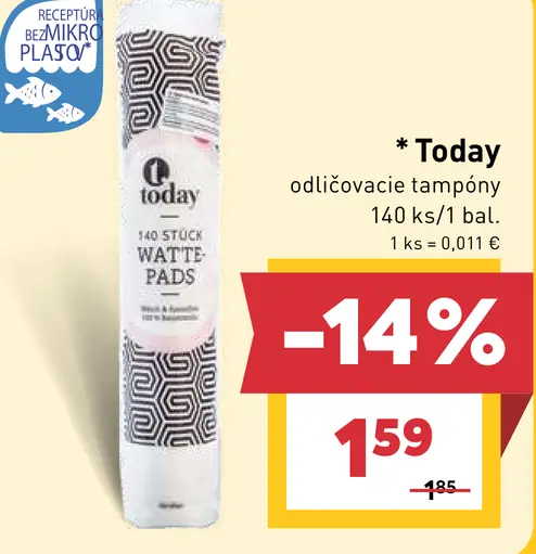 Today odličovacie tampóny