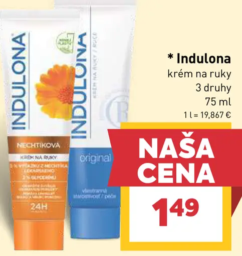 Indulona krém na ruky rôzne druhy