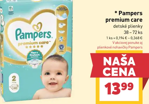 Pampers premium care detské plienky