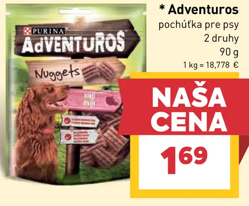 Purina Adventuros Nuggets krmivo pre psov pochúťky