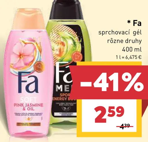 Fa sprchový gél rôzne druhy