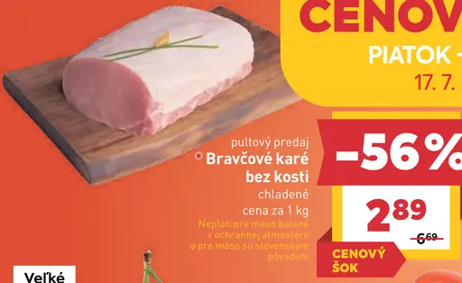 Bravčové karé bez kosti chladené