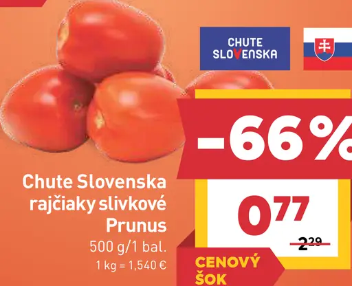 Chute Slovenska rajčiaky slivkové Prunus