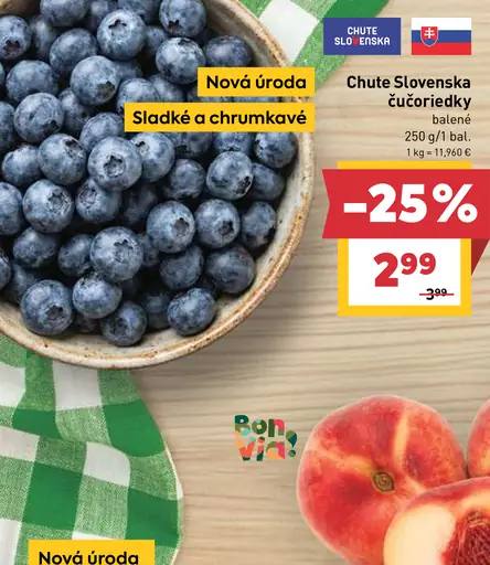 Chute Slovenska čučoriedky