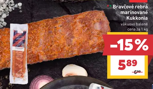 Bravčové rebrá marinované Kukkonia, vákuovo balené