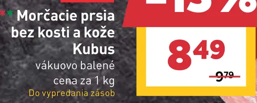 Kubus morčacie prsia bez kosti a kože