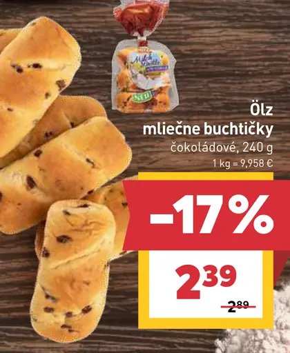 Ölz Mliečne buchtičky čokoládové