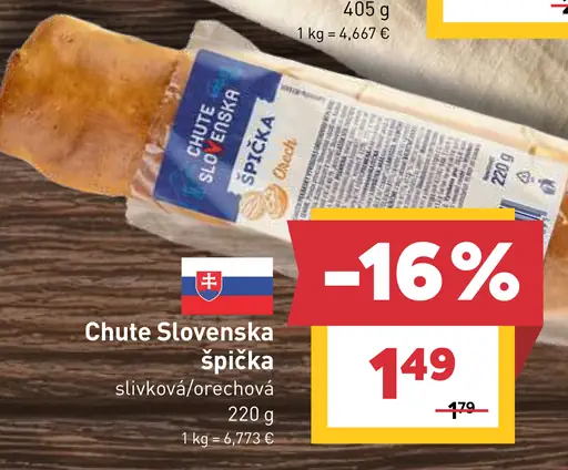 Chute Slovenska špička slivková, orechová