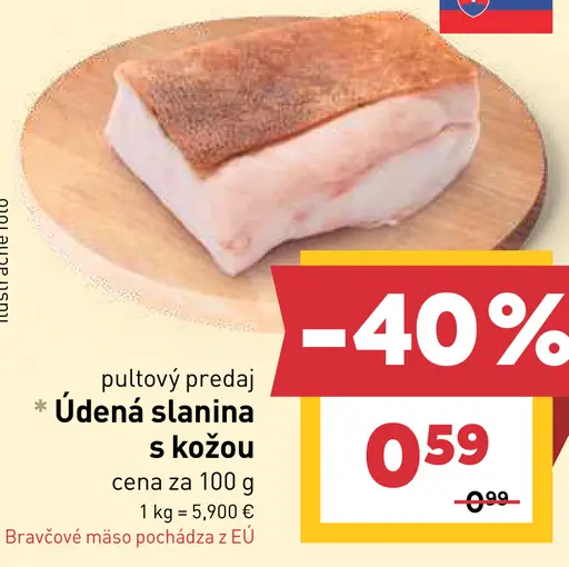 Údená slanina s kožou