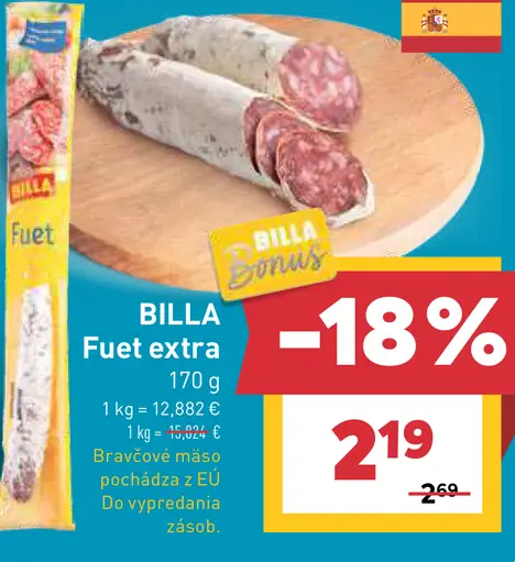 BILLA Fuet extra