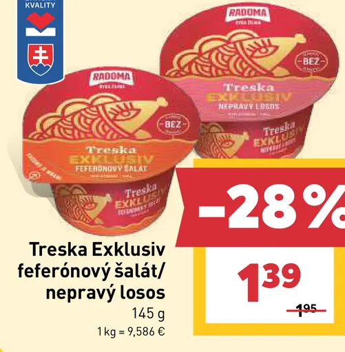 Radoma Treska Exklusiv feferónový šalát/nepravý losos