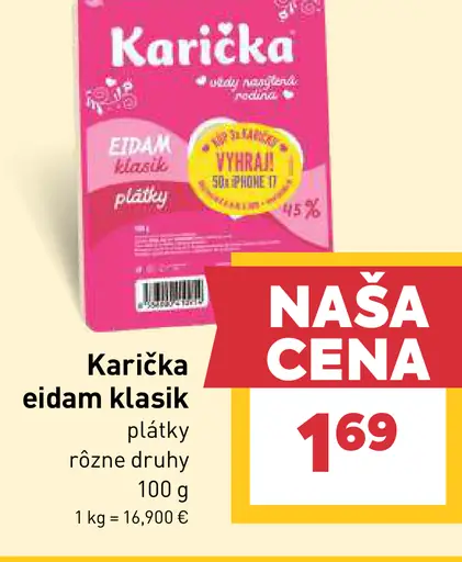 Karička eidam klasik plátky