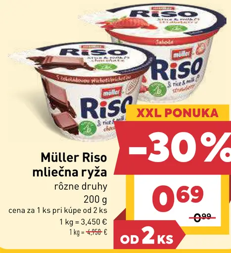 Müller Riso mliečna ryža rôzne druhy