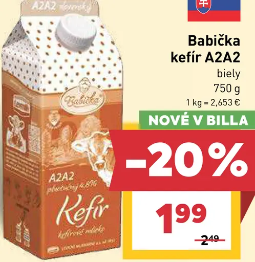 Babička kefír A2A2 biely