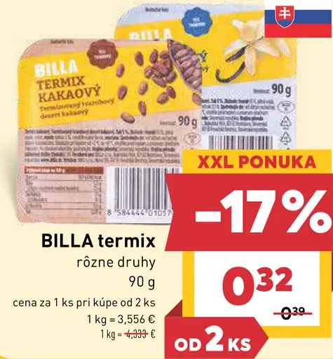 BILLA termix, rôzne druhy