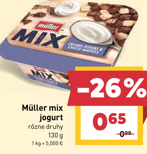 Müller jogurt Mix rôzne druhy