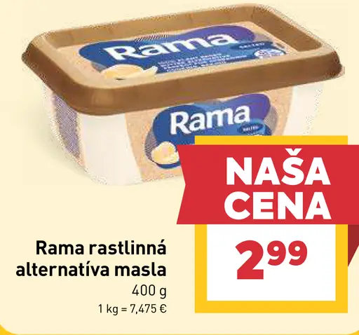 Rama rastlinná alternatíva masla