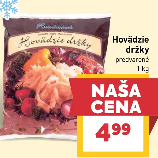 Hovädzie držky predvarené