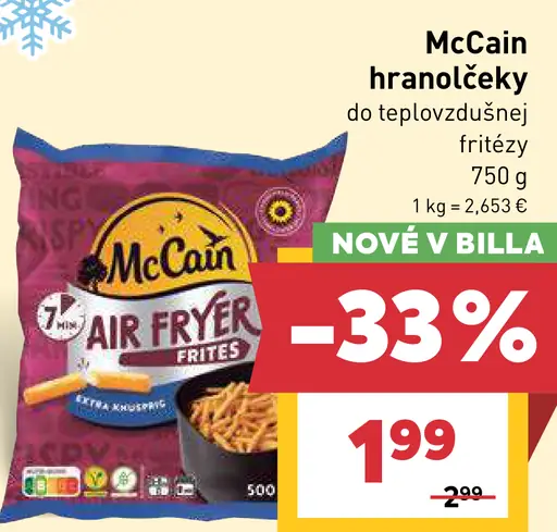 McCain hranolčeky do teplovzdušnej fritézy
