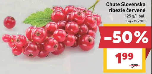 Chute Slovenska ríbezle červené