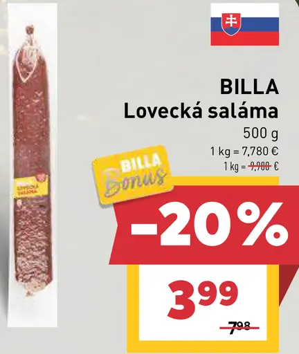 BILLA Lovecká saláma