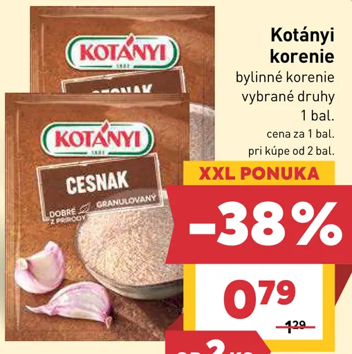 Kotányi bylinné korenie, vybrané druhy