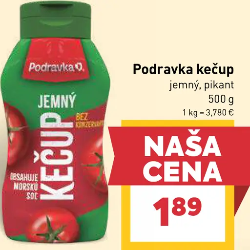 Podravka kečup jemný, pikantný