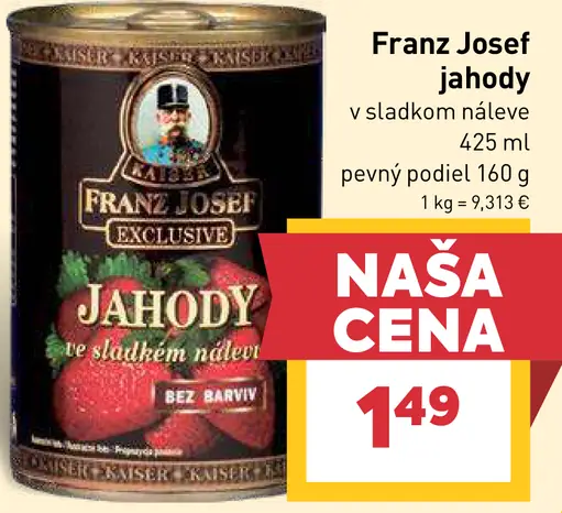 Franz Josef jahody v sladkom náleve