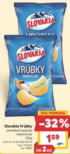 Slovakia Vrúbky zemiakové lupienky rôzne druhy