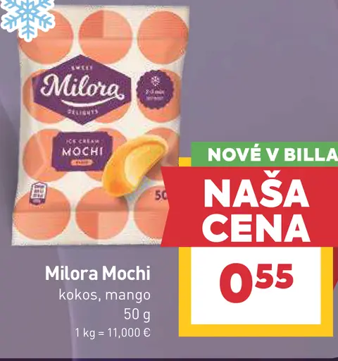 Milora Mochi, kokos a mango