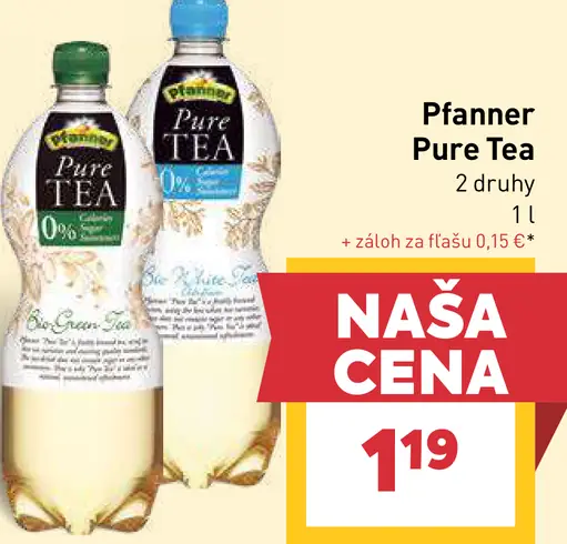 Pfanner Pure Tea – rôzne druhy