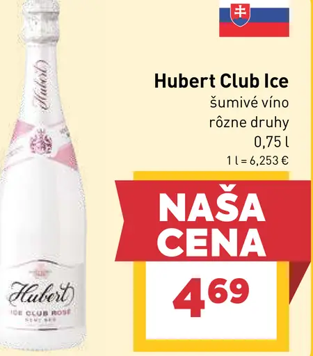 Hubert Club Ice šumivé víno rôzne druhy