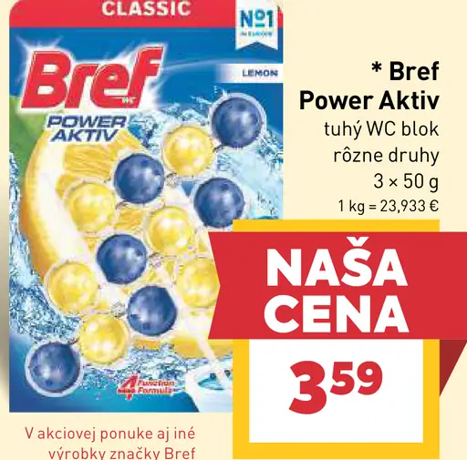 Bref Power Aktiv tuhý WC blok