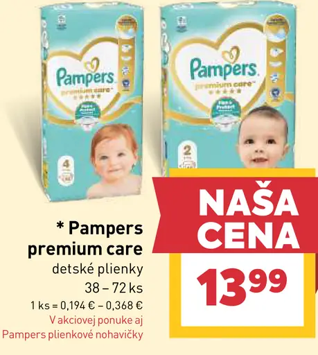 Pampers premium care detské plienky