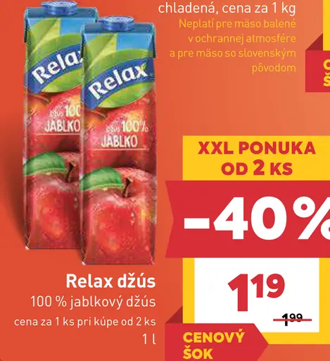 Relax 100 % jablkový džús