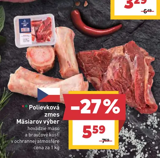 Polievková zmes Mäsiarov výber hovädzie mäso a bravčové kosti