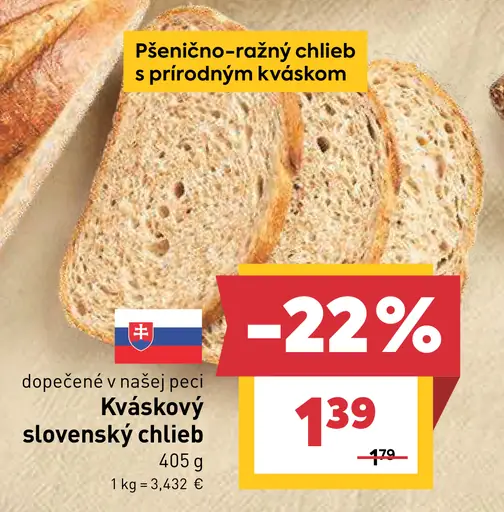 Kváskový slovenský chlieb