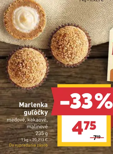 Marlenka guľôčky malinové, medové, kakaové