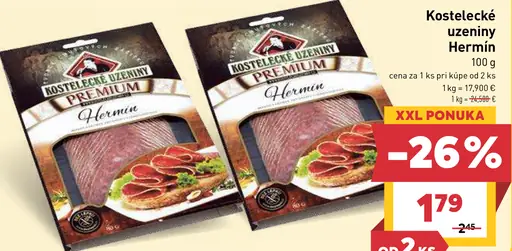 Kostelecké uzeniny Premium Hermín