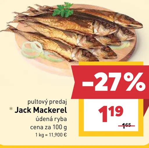 Jack Mackerel údená ryba