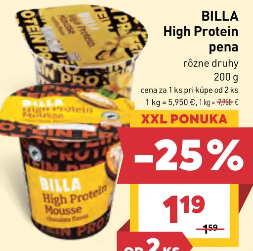 Billa High Protein pena – rôzne druhy