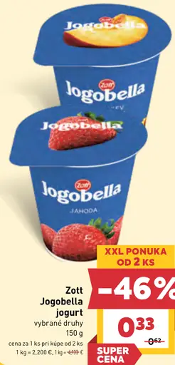 Zott Jogobella jogurt rôzne druhy