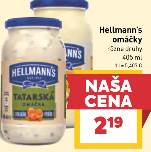 Hellmann’s omáčky rôzne druhy