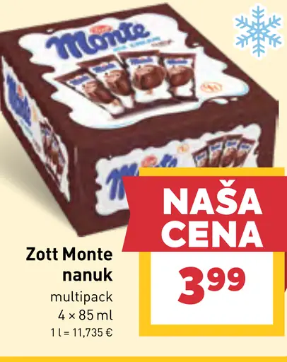 Zott Monte nanuk multipack