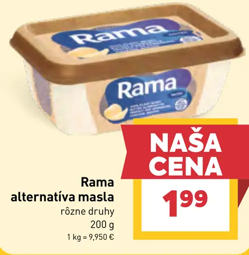 Rama rastlinná alternatíva masla