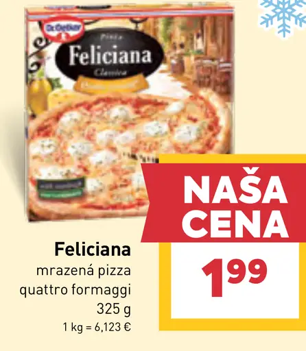 Dr. Oetker Feliciana mrazená pizza quattro formaggi