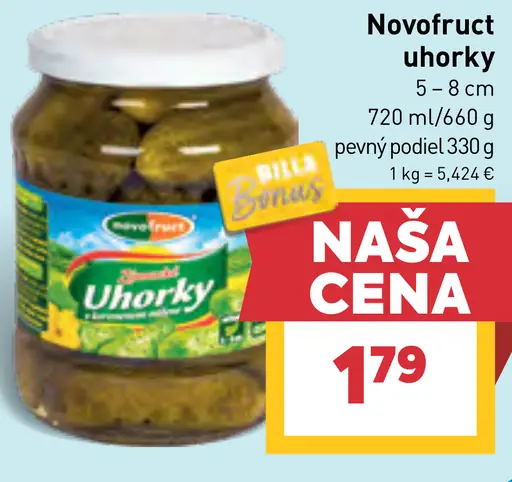 Novofruct uhorky 5–8 cm