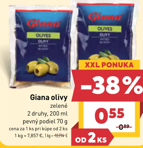 Giana olivy zelené 2 druhy