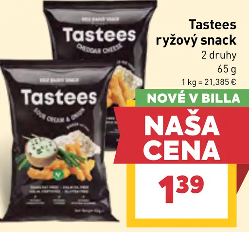 Tastees ryžový snack