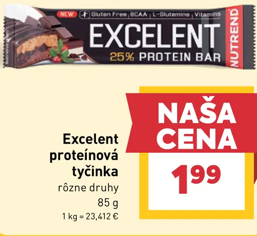 Excelent proteínová tyčinka rôzne druhy